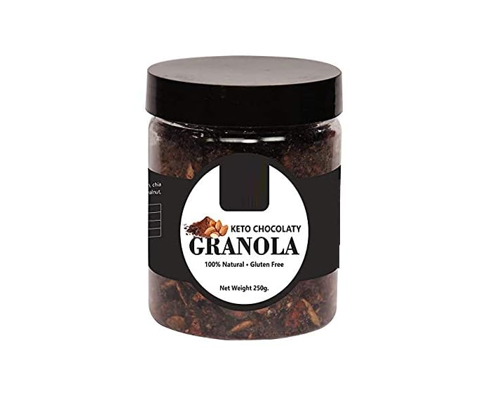 ME Keto Chocolaty Almond Granola 250G | Low Carb Cereal, Gluten & Grain Free- Low Fat, High Protein Keto Cereals Energy Snack