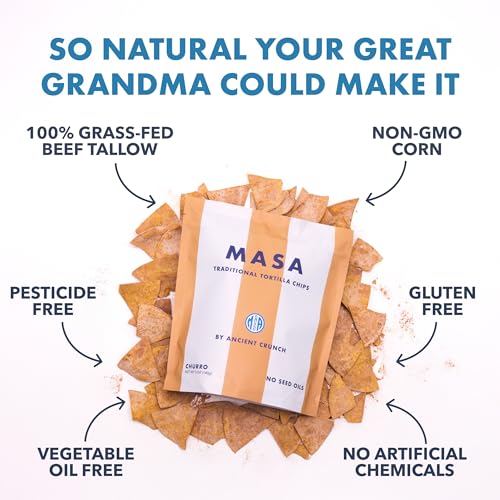 MASA CHIPS - Tortilla Chips Snack Pack - Seed Oil Free, Naturally Grown Corn Chips - Low Carb Snacks