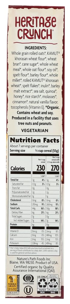Nature's Path Heritage Crunch Cereal 48x 14 Oz