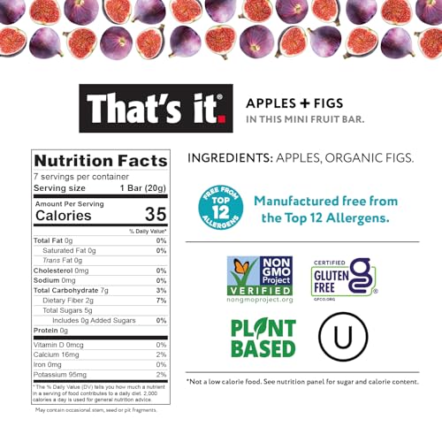 That's it. Mini Fruit Bars, No Sugar Added, Plant Based, Vegan, Gluten Free