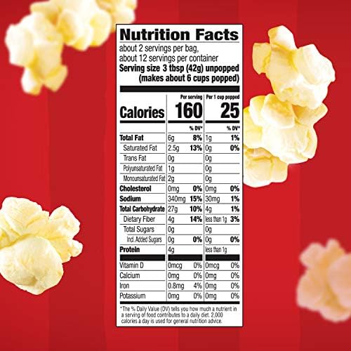 Orville Redenbacher's Microwave Popcorn Variety Pack of Naturals Light Classic Butter & Sea Salt Popcorn, 2.69 oz (6 count) + Light Butter Popcorn 2.69 oz (6 count)