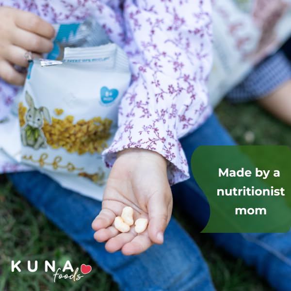 Kuna Puffs - Real Fruit & Veggie Rice Puffs for Kids +12 Months | Teething & Self-Feeding Snack | No Added Sugar, Gluten Free