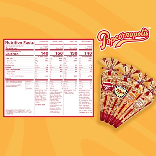 Popcornopolis Gourmet Popcorn Cone Variety Pack 12 & 40PK Variation Parent