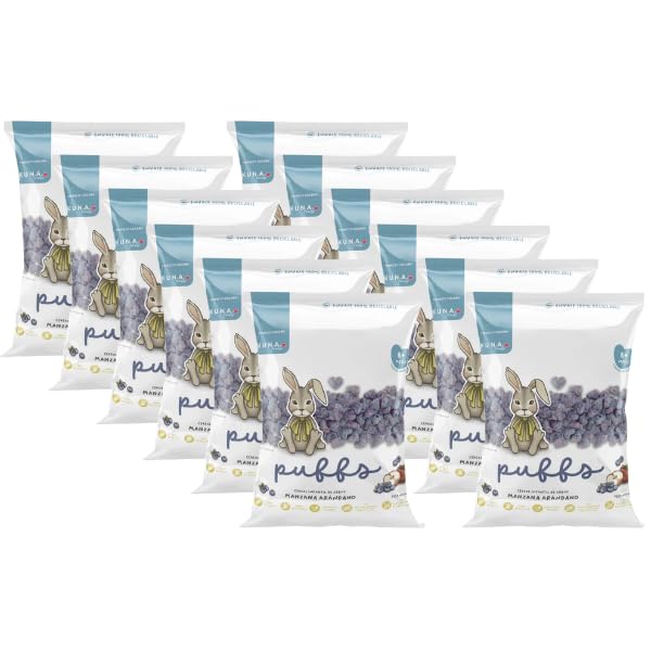 Kuna Puffs - Real Fruit & Veggie Rice Puffs for Kids +12 Months | Teething & Self-Feeding Snack | No Added Sugar, Gluten Free