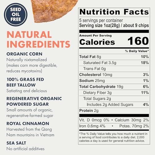 MASA CHIPS - Tortilla Chips Snack Pack - Seed Oil Free, Naturally Grown Corn Chips - Low Carb Snacks