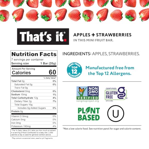 That's it. Mini Fruit Bars, No Sugar Added, Plant Based, Vegan, Gluten Free