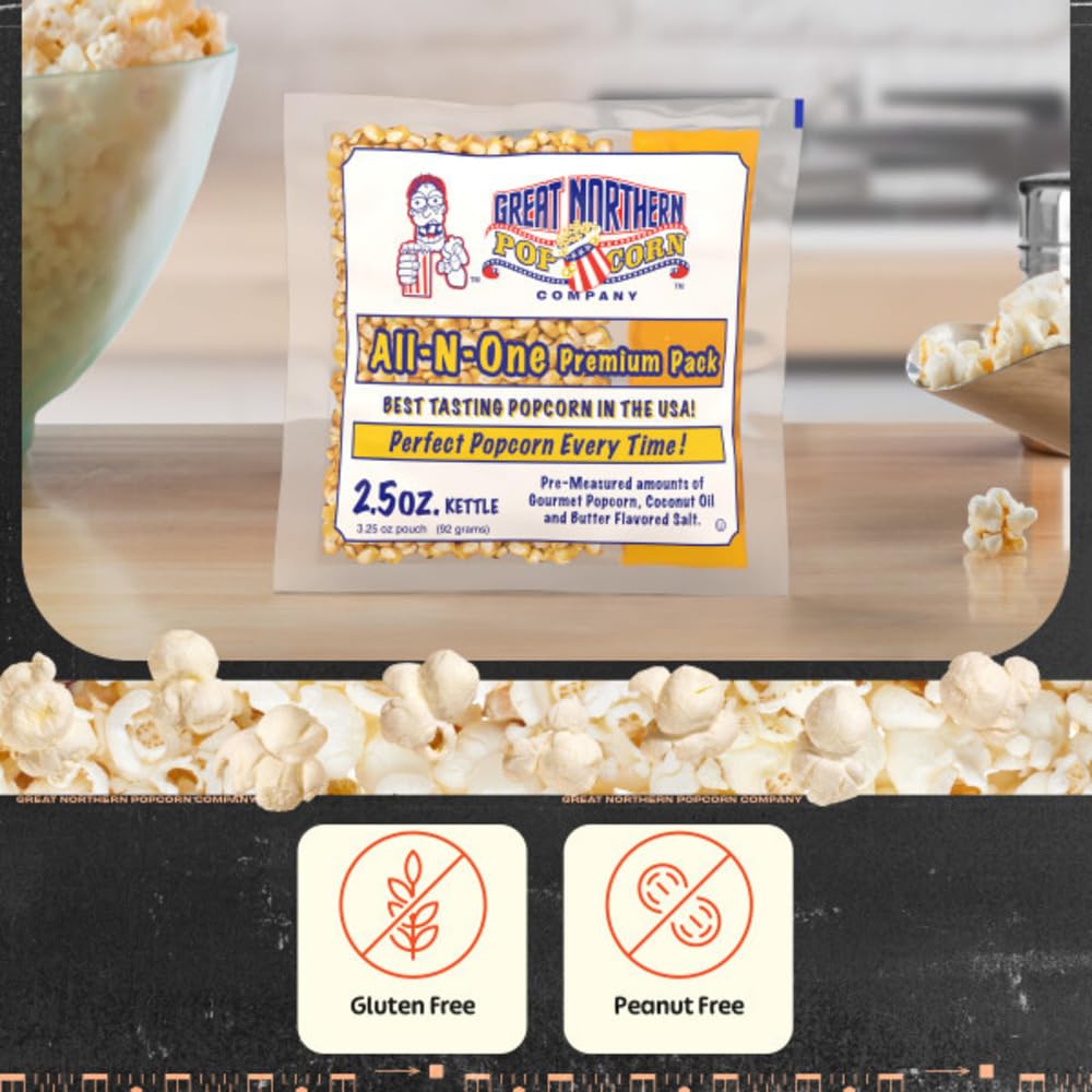 POPCORN Machine Popcorn Packets - All-in-One Movie Theater Style