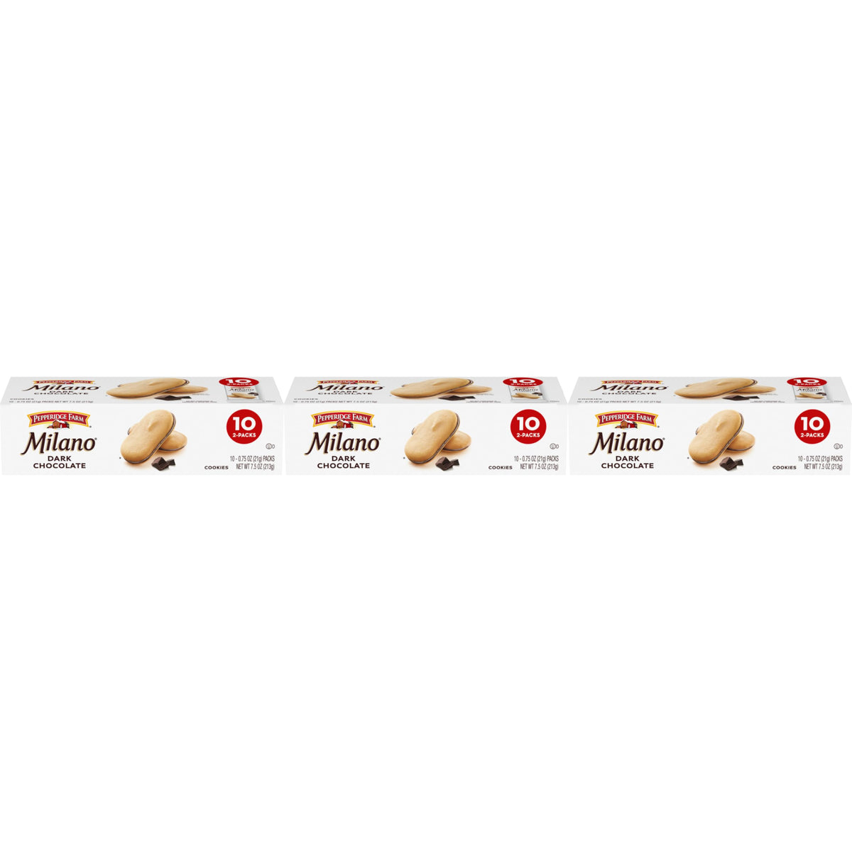 Milano Dark Chocolate Cookies 10 Snack Packs