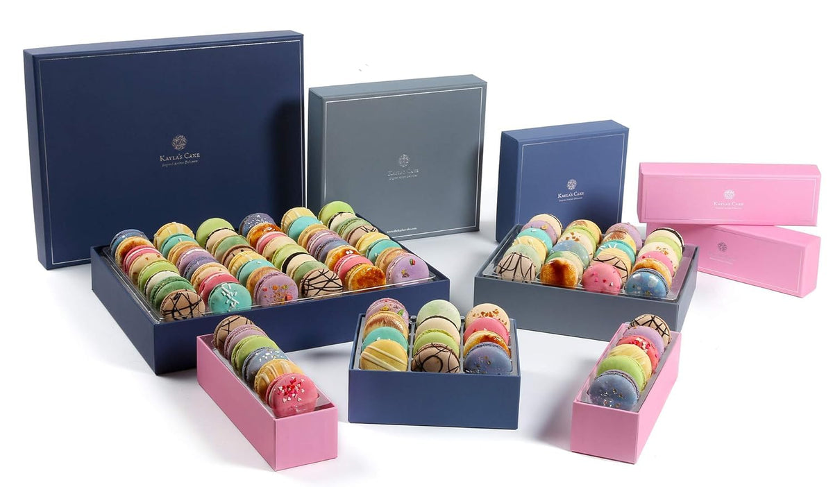 French Macarons Gourmet Cookies Chocolate Gift Basket Snack Care Package Desserts Food European Corporate Birthday Cake Assortments for College Student
