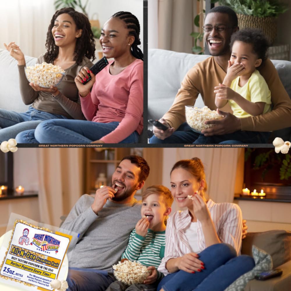 POPCORN Machine Popcorn Packets - All-in-One Movie Theater Style