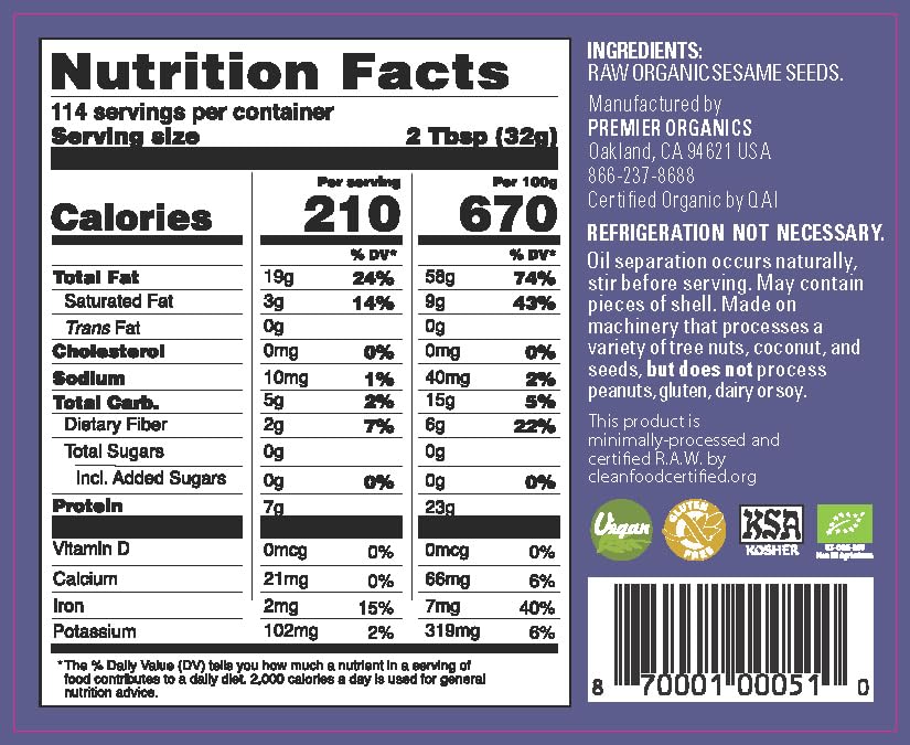 Artisana Organics Raw Tahini Sesame Seed Butter