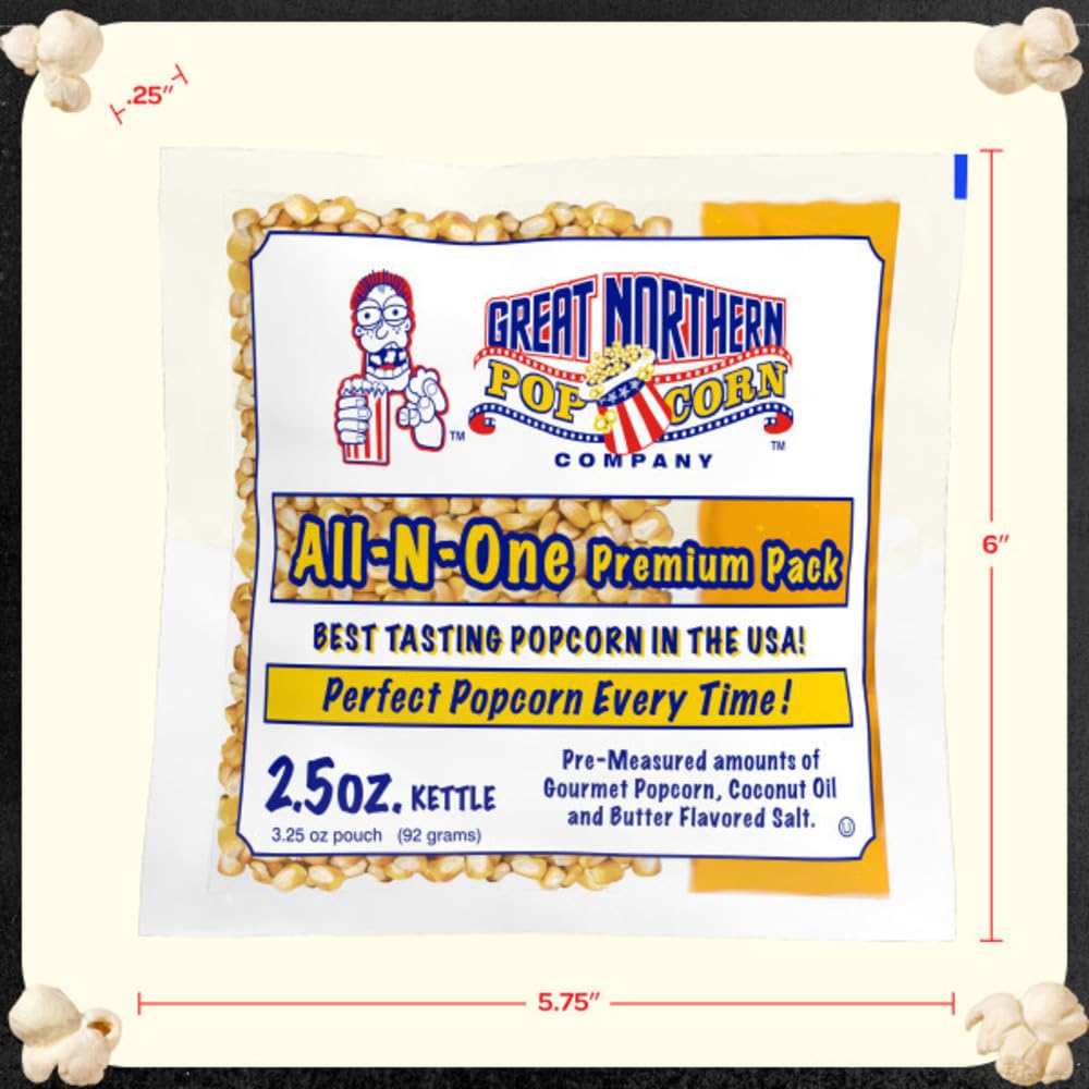 POPCORN Machine Popcorn Packets - All-in-One Movie Theater Style
