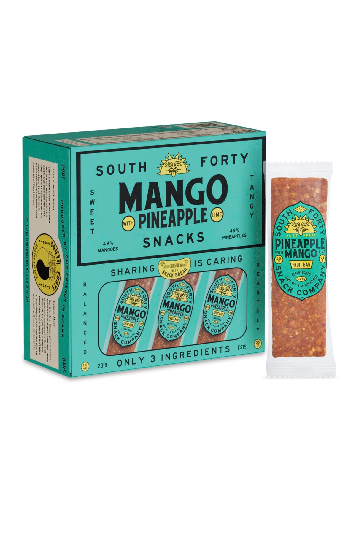 South 40 Snacks Premium Tropical Fruit Bars