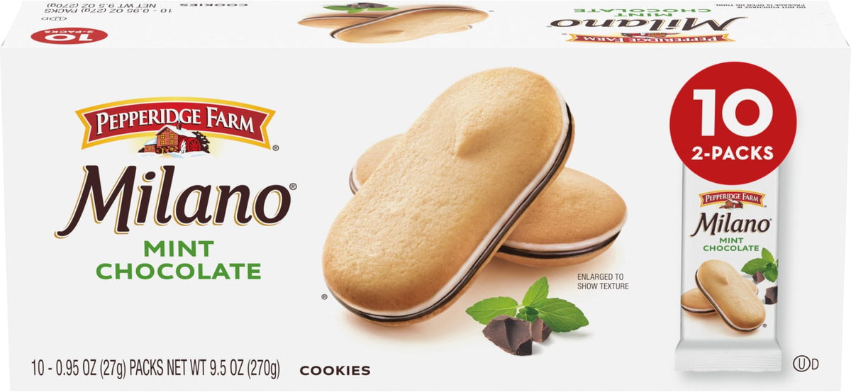 Milano Dark Chocolate Cookies 10 Snack Packs
