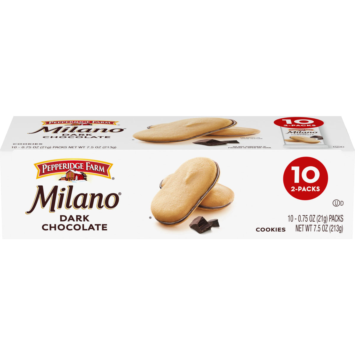 Milano Dark Chocolate Cookies 10 Snack Packs