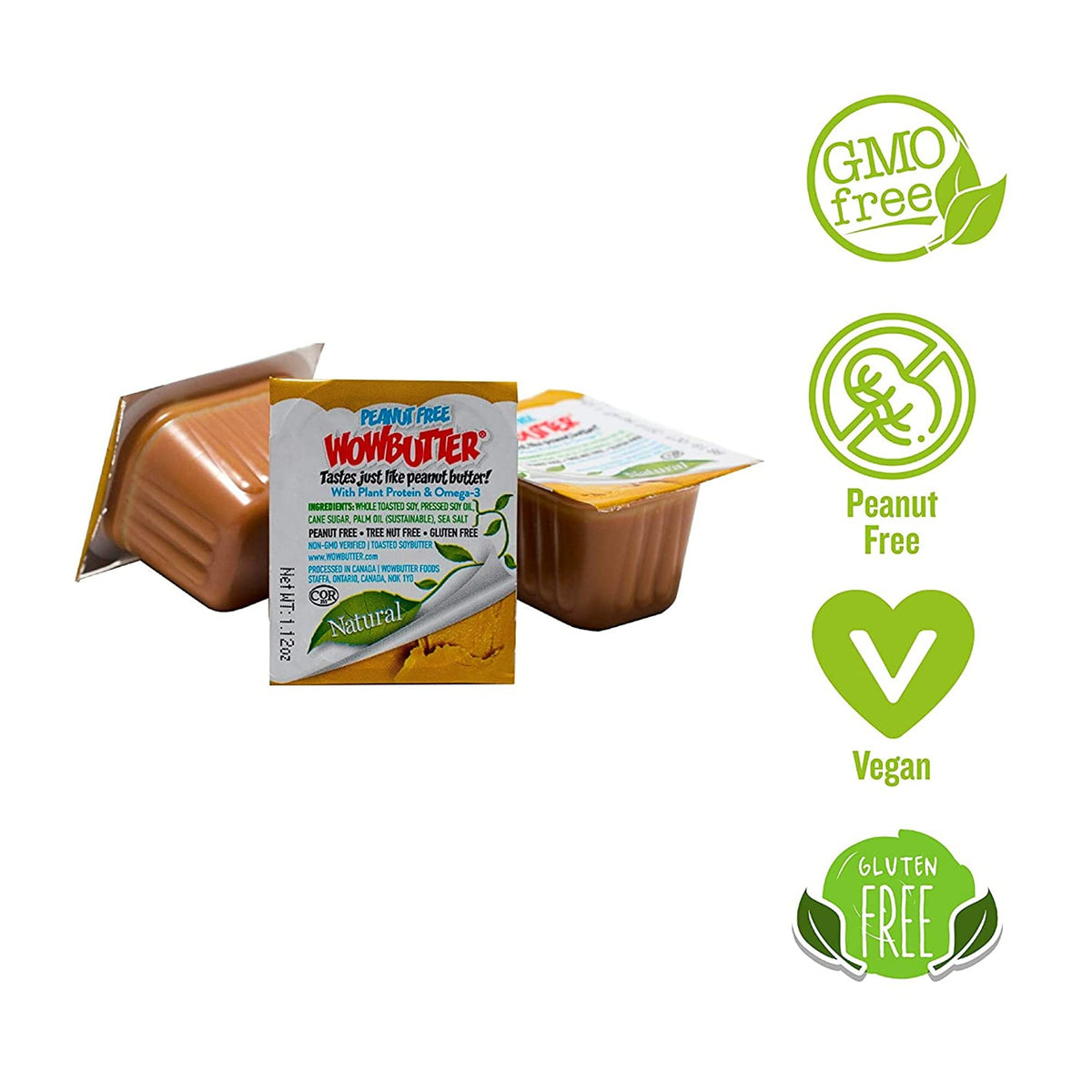 WOWBUTTER - Soy Spread - Peanut Free, Tree Nut Free - Vegan Plant Protein - Gluten Free - Non-GMO