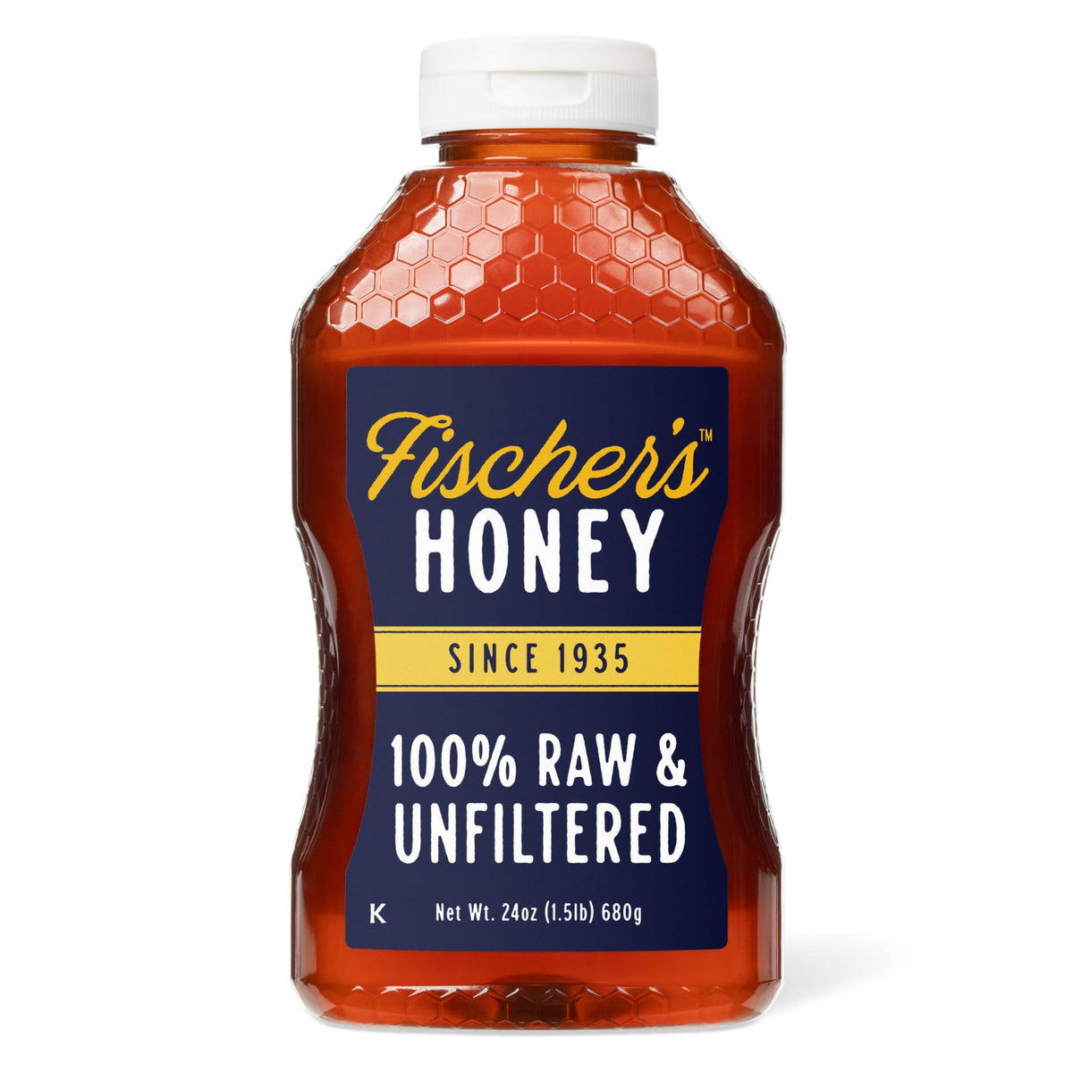 Fischer's -Local Honey Raw and Unfiltered, Pure Honey Raw Honey (40 ounce)…