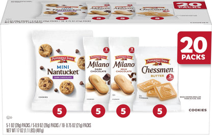 Milano Dark Chocolate Cookies 10 Snack Packs