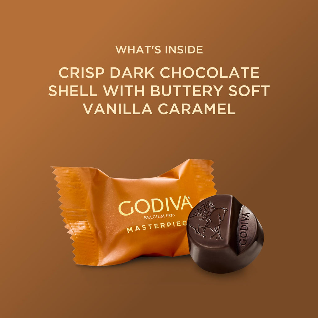 Godiva Masterpiece Chocolate Bag, Individually Wrapped with Ganache Center, Gourmet Gift for Birthday, Holiday, Kosher, Halal, 7oz
