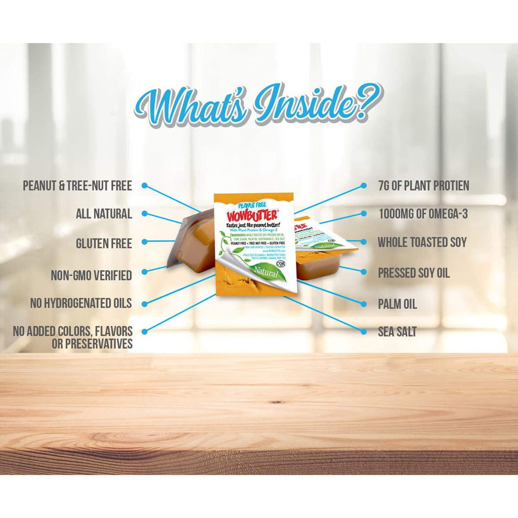WOWBUTTER - Soy Spread - Peanut Free, Tree Nut Free - Vegan Plant Protein - Gluten Free - Non-GMO
