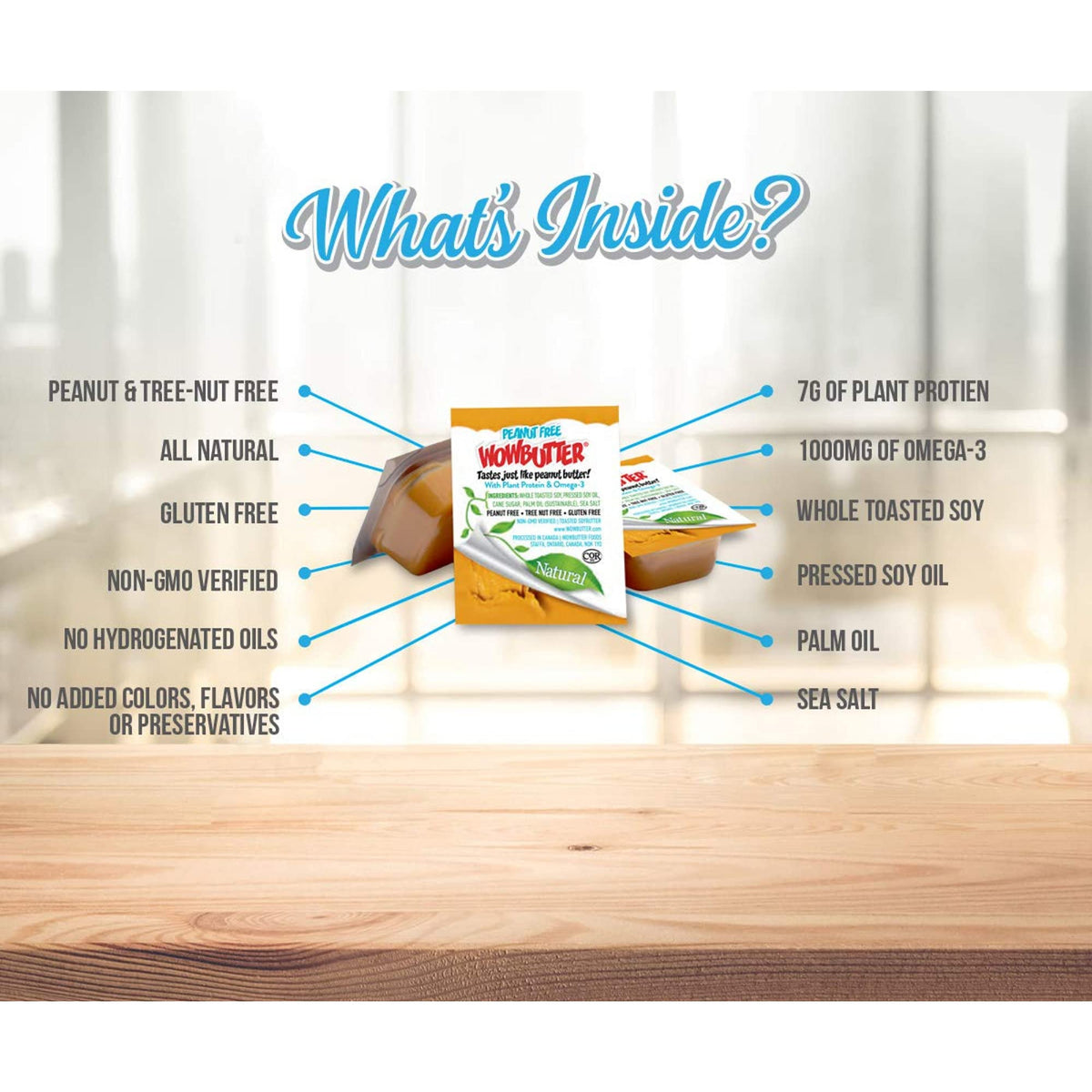WOWBUTTER - Soy Spread - Peanut Free, Tree Nut Free - Vegan Plant Protein - Gluten Free - Non-GMO