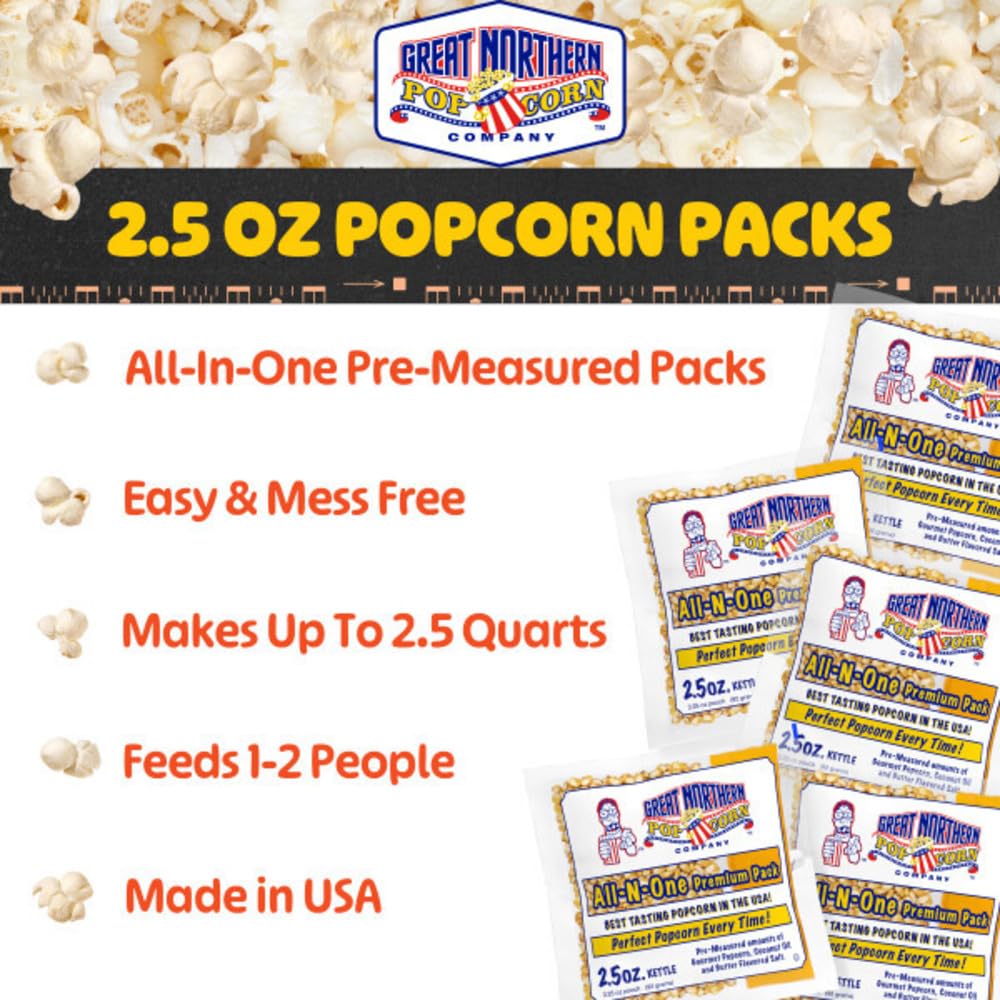 POPCORN Machine Popcorn Packets - All-in-One Movie Theater Style
