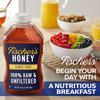 Fischer's Raw Unfiltered Local Honey 40 Oz