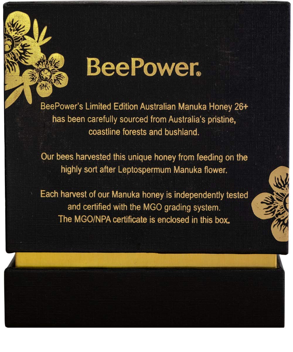 BeePower Manuka Honey MGO 1282+ Hand Poured Limited Edition NPA 26+ Honey 250g (8.8 Oz)