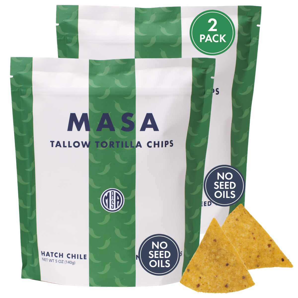 MASA CHIPS - Tortilla Chips Snack Pack - Seed Oil Free, Naturally Grown Corn Chips - Low Carb Snacks