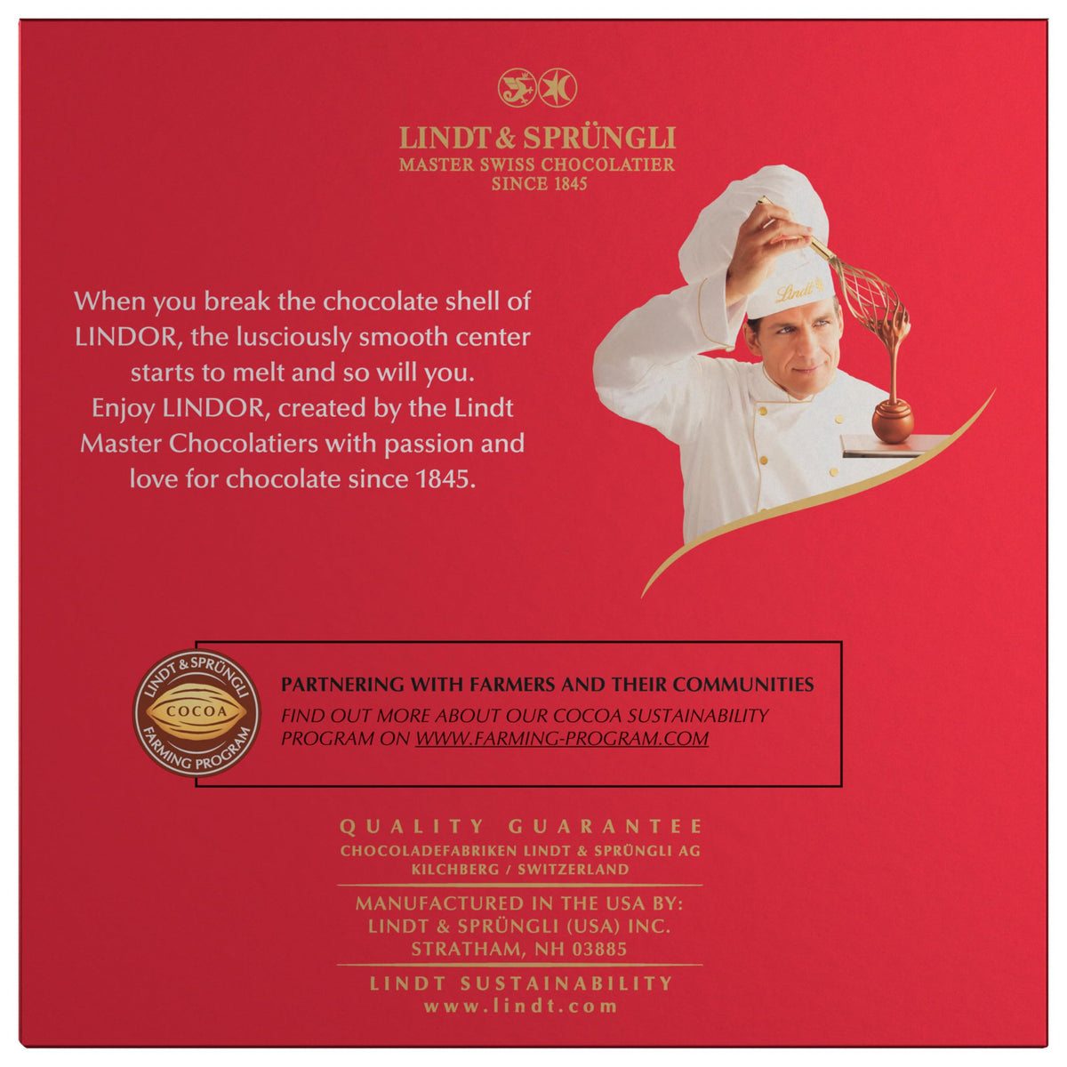 Lindt LINDOR Assorted Chocolate Truffles 90 Count Mother’s Day Chocolate Gift Box
