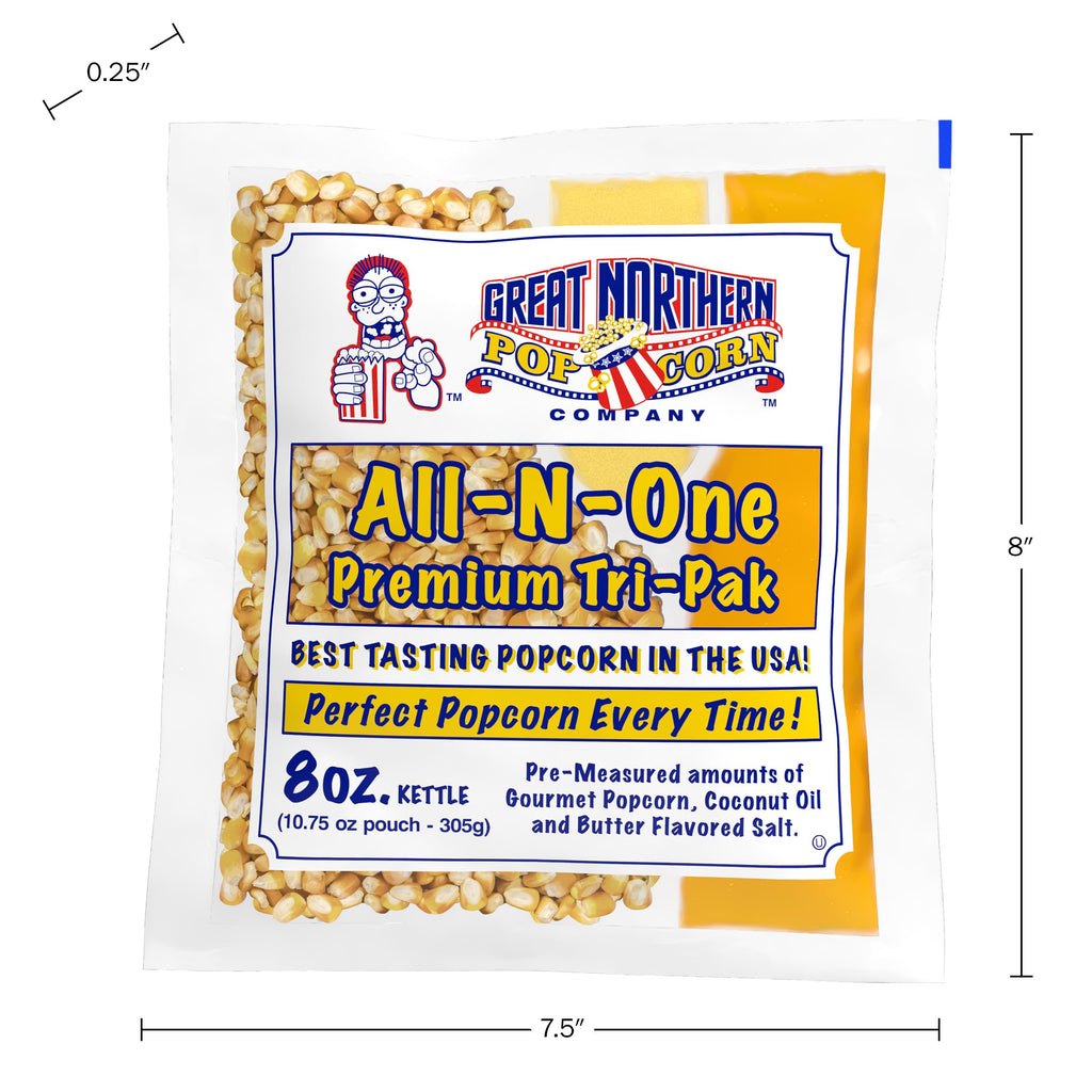 Great Northern Popcorn Company Antique Style Popcorn Popper, 8 oz Packs, Kernels, Pack of 40