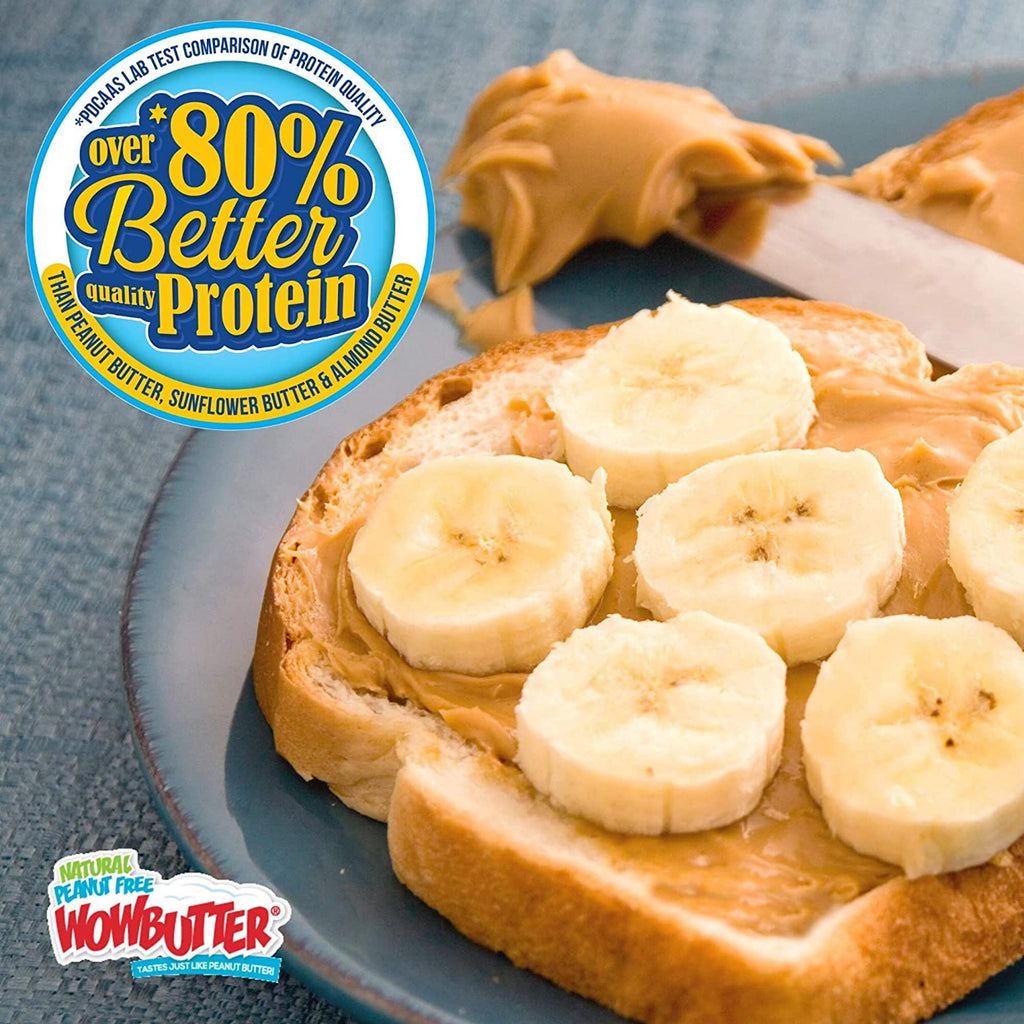 WOWBUTTER - Soy Spread - Peanut Free, Tree Nut Free - Vegan Plant Protein - Gluten Free - Non-GMO