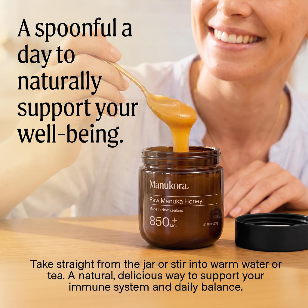 Manukora UMF 20+/MGO 850+ Raw Manuka Honey - Authentic Non-GMO New Zealand Honey, UMF & MGO Certified, Traceable from Hive to Hand