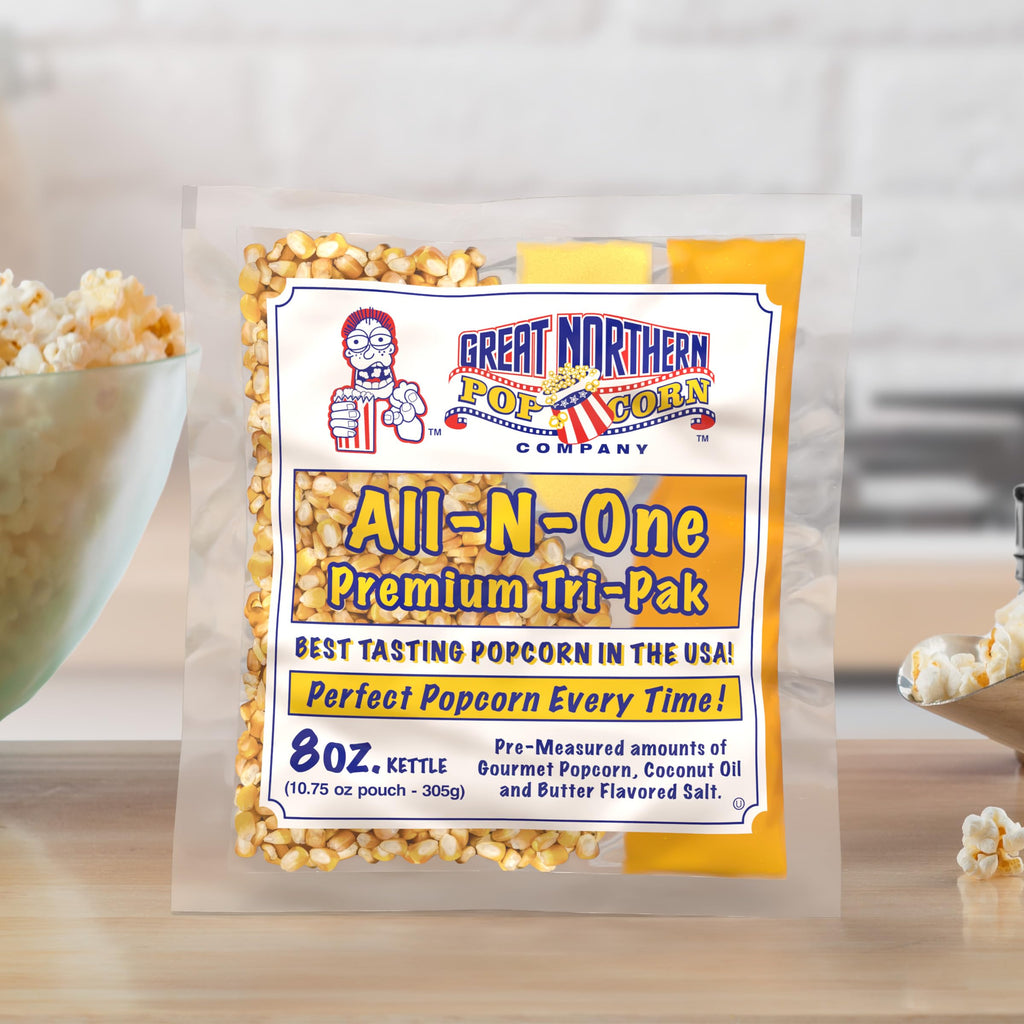 Great Northern Popcorn Company Antique Style Popcorn Popper, 8 oz Packs, Kernels, Pack of 40