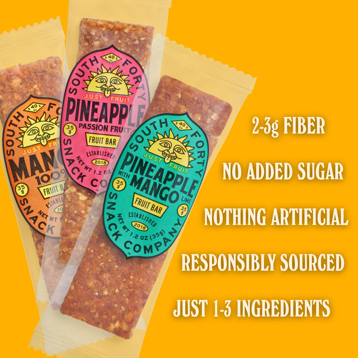 South 40 Snacks Premium Tropical Fruit Bars