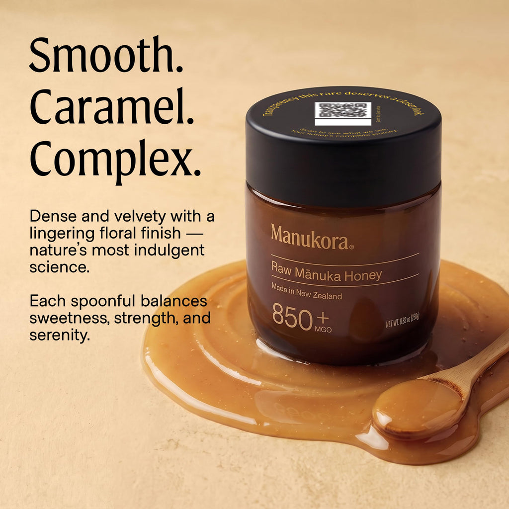Manukora UMF 20+/MGO 850+ Raw Manuka Honey - Authentic Non-GMO New Zealand Honey, UMF & MGO Certified, Traceable from Hive to Hand
