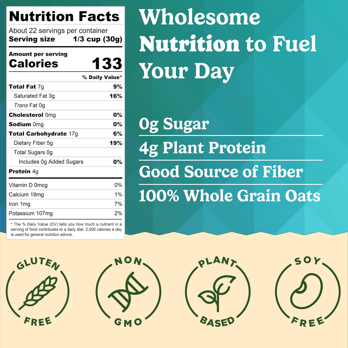 Sugar Free Granola Sweetened with Monk Fruit Extract (Gluten Free, Non-GMO, No Sugar Alcohol, No Salt Added, No Artificial Sweeteners, Soy Free, Vegan, All Natural Ingredients)