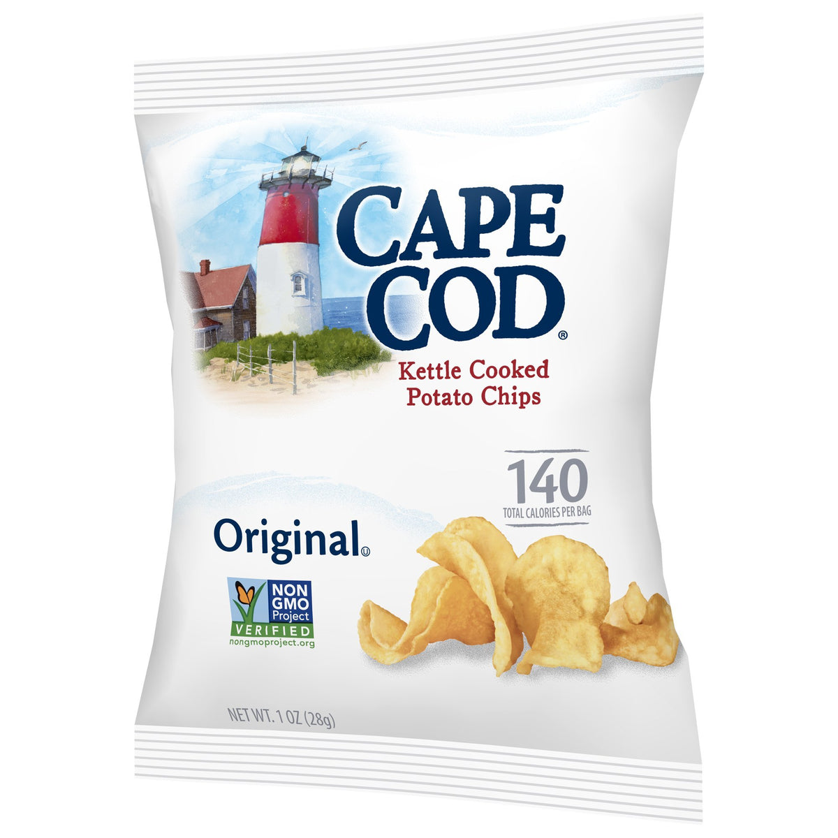 Cape Cod Potato Chips, Original Kettle Cooked, 1 Ounce Bags (Pack of 96)