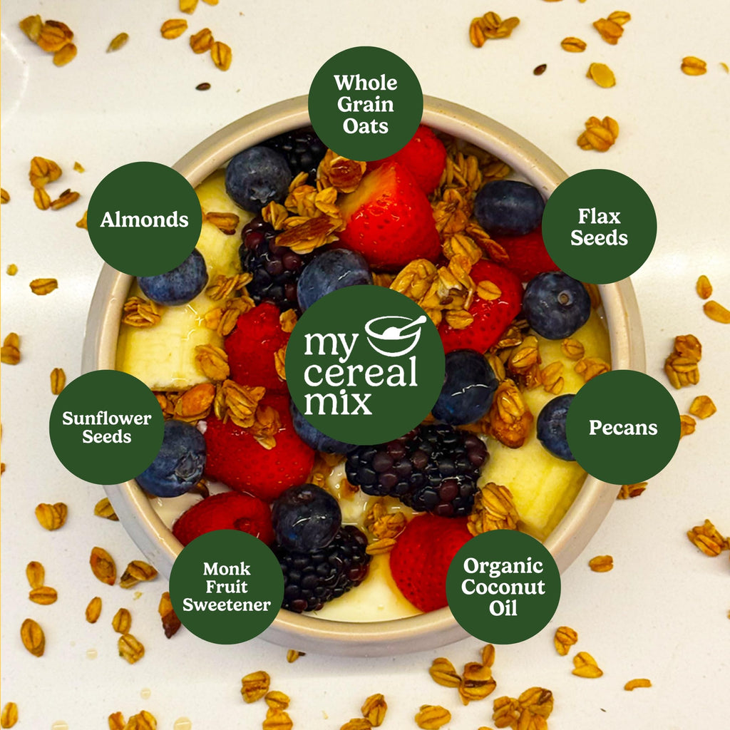 Sugar Free Granola Sweetened with Monk Fruit Extract (Gluten Free, Non-GMO, No Sugar Alcohol, No Salt Added, No Artificial Sweeteners, Soy Free, Vegan, All Natural Ingredients)