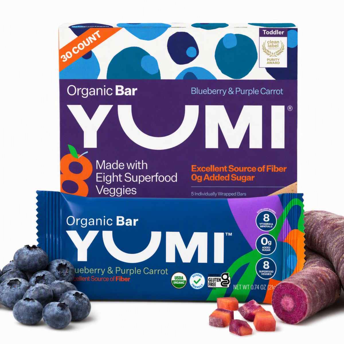 Yumi Organic Toddler Snack Bars No Added Sugar
