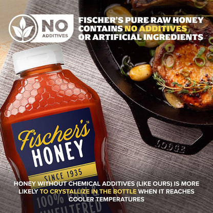 Fischer's Raw Unfiltered Local Honey 40 Oz