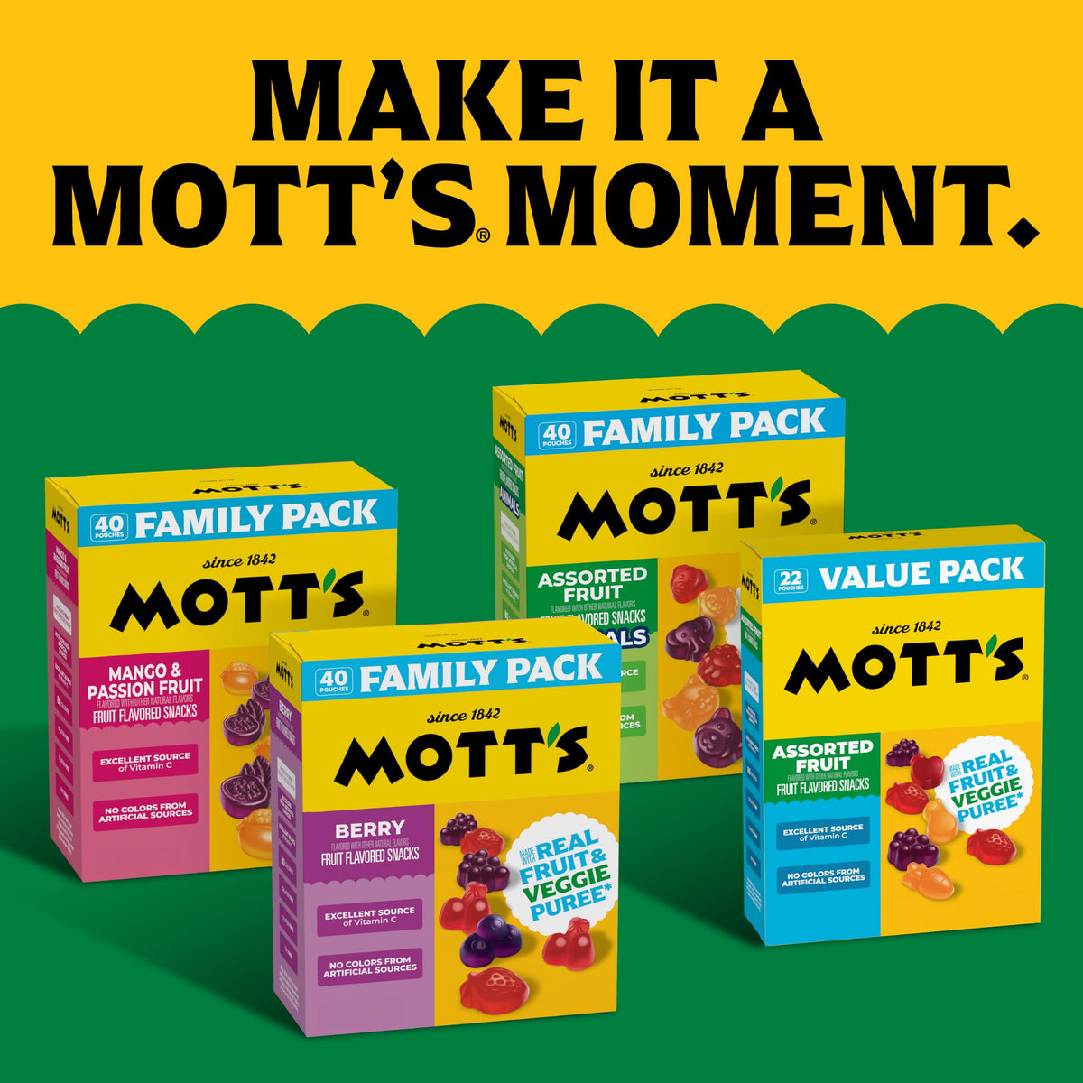 Mott's Fruit Flavored Snacks, Berry and Assorted Fruit