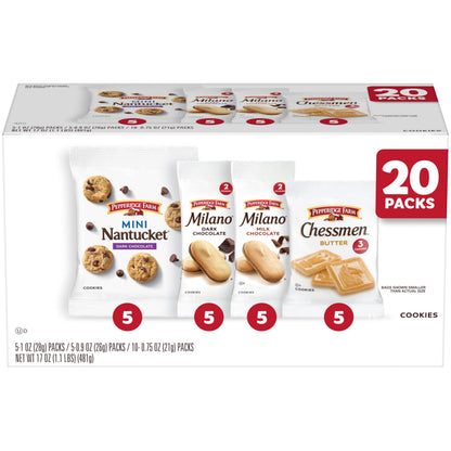 Milano Dark Chocolate Cookies 10 Snack Packs