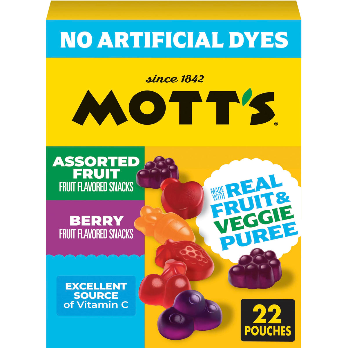 Mott's Fruit Flavored Snacks, Berry and Assorted Fruit