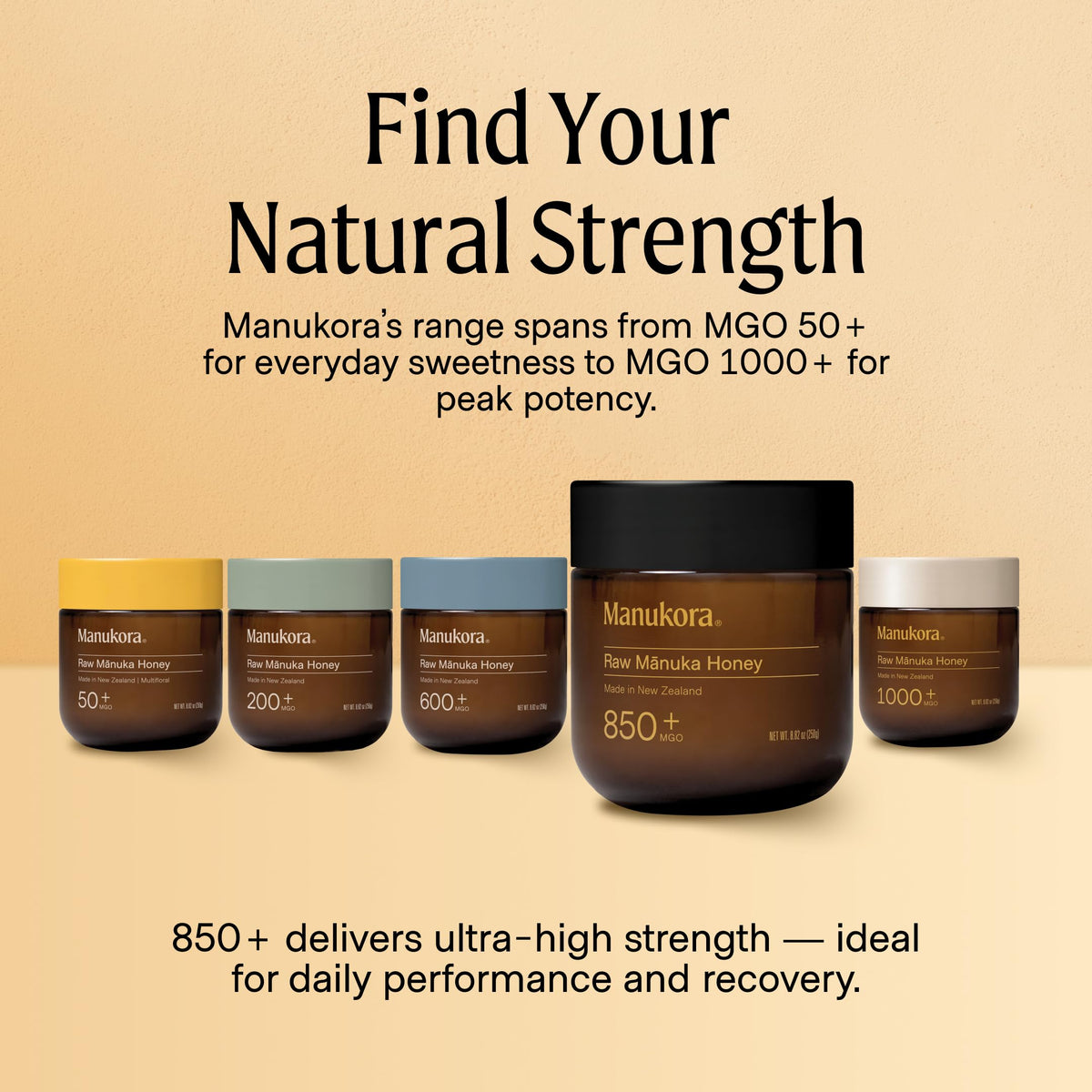 Manukora UMF 20+/MGO 850+ Raw Manuka Honey - Authentic Non-GMO New Zealand Honey, UMF & MGO Certified, Traceable from Hive to Hand