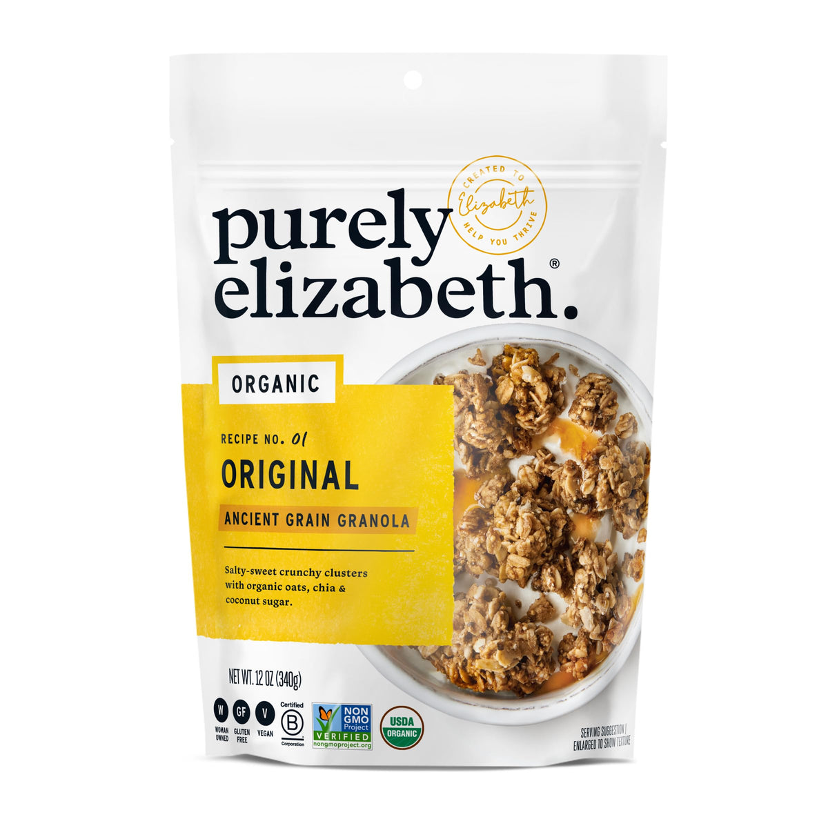 Purely Elizabeth, Ancient Grain Granola, Gluten-Free, Non-GMO