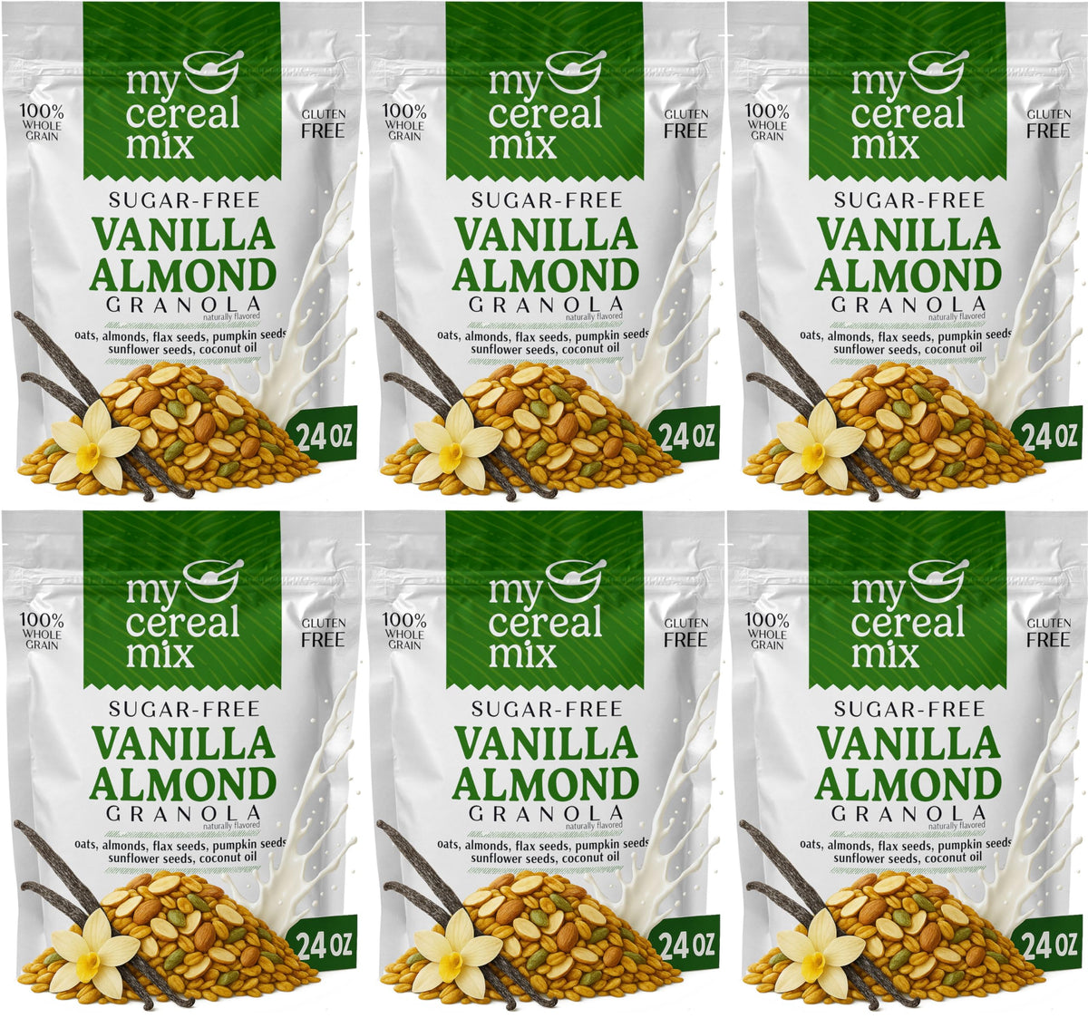 Sugar Free Granola Sweetened with Monk Fruit Extract (Gluten Free, Non-GMO, No Sugar Alcohol, No Salt Added, No Artificial Sweeteners, Soy Free, Vegan, All Natural Ingredients)