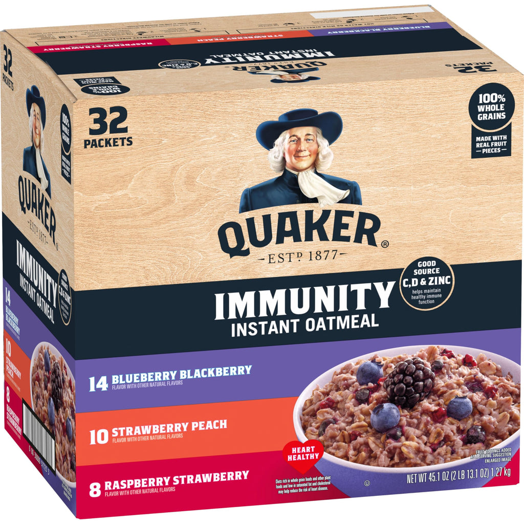 Quaker Instant Oatmeal Maple Brown Sugar, Breakfast Cereal, 48 Packets (Packaging Will Vary)