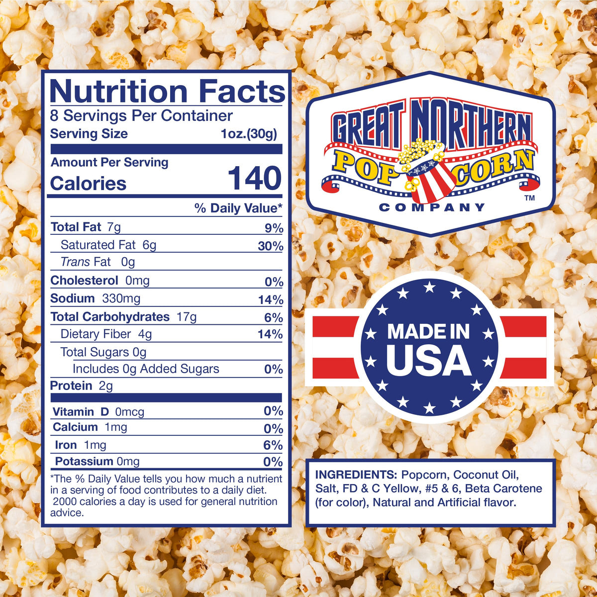 Great Northern Popcorn Company Antique Style Popcorn Popper, 8 oz Packs, Kernels, Pack of 40